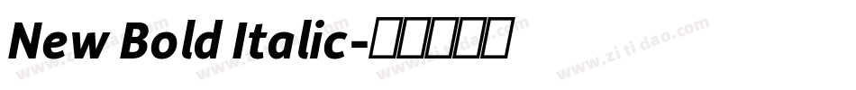 New Bold Italic字体转换